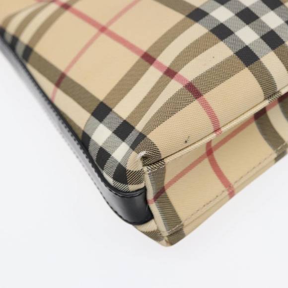 BURBERRY Nova Check Shoulder Bag PVC Beige Auth 88400 - Picture 9 of 16